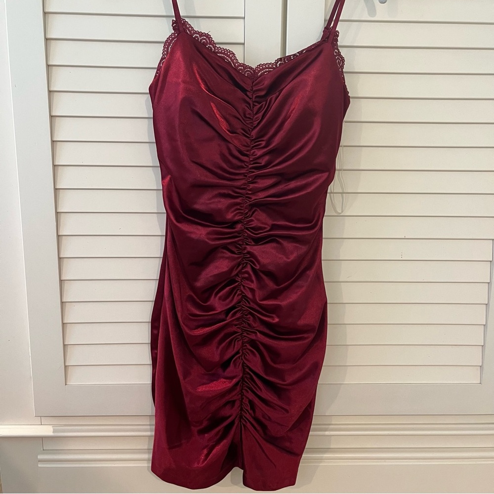 red mini dress
